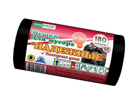 Мешки для мусора 180 л, ароматизированные, черные, в рулоне 25 шт., ПВД, 35 мкм, 1100х930 мм, НАДЕЖНЫЕ, 1802550 в Красногорске