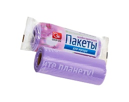 Мешки для мусора 35 л, ароматизированные, сиреневые, в рулоне 20 шт., ПНД, 12 мкм, 560х530 мм, GRIFON Полевые Цветы, 100-034 в Красногорске