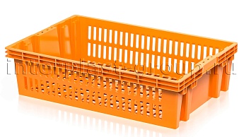 Ящик для овощей, фруктов и хлеба Евролоток оранжевый в Красногорске Ящик для овощей, фруктов и хлеба Евролоток оранжевый в Красногорске