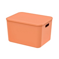 Ящик пластиковый вкладываемый оранжевый 410х305х245 мм в Красногорске