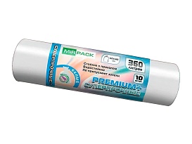 Мешки для мусора 360 л, белые, в рулоне 10 шт., ПВД 65 мкм, 1400х1000 мм, PREMIUM+, 3601015302 в Красногорске