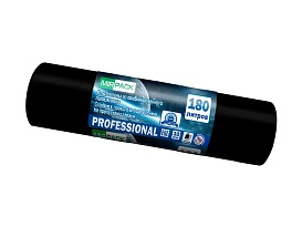 Мешки для мусора 180 л, ароматизированные, черные, в рулоне 10 шт., ПВД, 30 мкм, 1100х930 мм, PROFESSIONAL, 1801044 в Красногорске