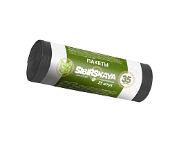 Мешки для мусора 30 л, черные, в рулоне 25 шт., ПНД, 7 мкм, 580х480 мм, SIBIRSKAYA, 101-003 S в Красногорске