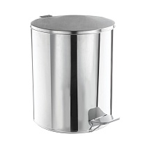 Ведро для мусора с педалью, усиленное, Титан, 15 л, нержавеющая сталь, хром в Красногорске