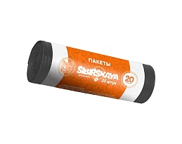 Мешки для мусора 20 л, черные, в рулоне 25 шт., ПНД, 6 мкм, 420х450 мм, SIBIRSKAYA, 101-001 S в Красногорске
