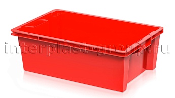 Ящик универсальный для овощей, фруктов и хлеба сплошной красный в Красногорске
