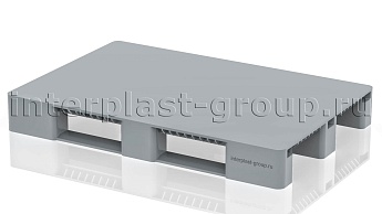 Поддон пластиковый сплошной (усилен 2 трубами) без бортиков серый в Красногорске