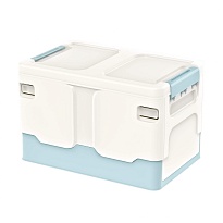 Ящик пластиковый складной белый, дно голубое, 370х240х240 мм в Красногорске Ящик пластиковый складной белый, дно голубое, 370х240х240 мм в Красногорске