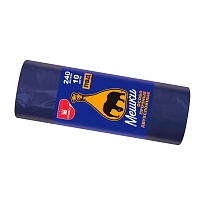Мешки для мусора 240 л, синие, рулон 10 шт., ПВД 36 мкм, 1350х900 мм, Уфа Пак, МВ1854 (МВ 240-10с) в Красногорске