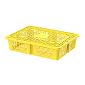 Ящик продуктовый универсальный 400х300х100 желтый