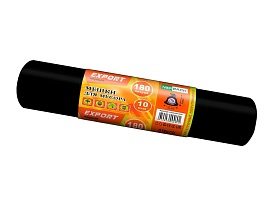 Мешки для мусора 180 л, ароматизированные, черные, в рулоне 10 шт., ПВД, 80 мкм, 1100х930 мм, EXPORT, exp18010142 в Красногорске