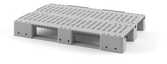 Поддон пластиковый перфорированный (усилен 2 трубами) с бортиками серый в Красногорске Поддон пластиковый перфорированный (усилен 2 трубами) с бортиками серый в Красногорске