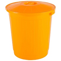 Мусорный бак с крышкой 50 л желтый 50 желтый в Красногорске