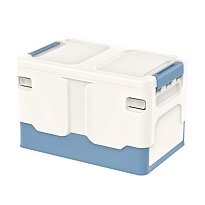 Ящик пластиковый складной белый, дно синее, 370х240х240 мм в Красногорске Ящик пластиковый складной белый, дно синее, 370х240х240 мм в Красногорске