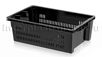 Ящик универсальный для овощей, фруктов и хлеба перфорированный черный в Красногорске
