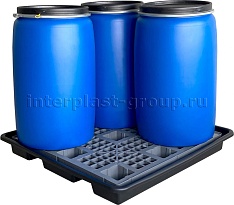Поддон пластиковый для четырех бочек в Красногорске Поддон пластиковый для четырех бочек в Красногорске