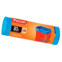 Мешки для мусора 80 л, синие, в рулоне 20 шт., ПНД, 12 мкм, 900х700 мм, PACLAN Classic, 606335 в Красногорске