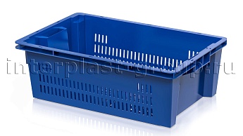 Ящик универсальный для овощей, фруктов и хлеба перфорированный синий в Красногорске