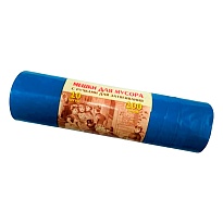 Мешки для мусора 100 л, с завязками, синие, в рулоне 10 шт., ПВД, 40 мкм, 840х670 мм, Концепция Быта Vitalux, 604933 в Красногорске Мешки для мусора 100 л, с завязками, синие, в рулоне 10 шт., ПВД, 40 мкм, 840х670 мм, Концепция Быта Vitalux, 604933 в Красногорске